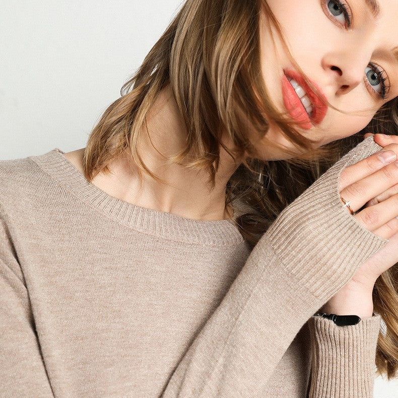Dames Trui Ronde Hals Gebreide Trui Elegante Dames Trui