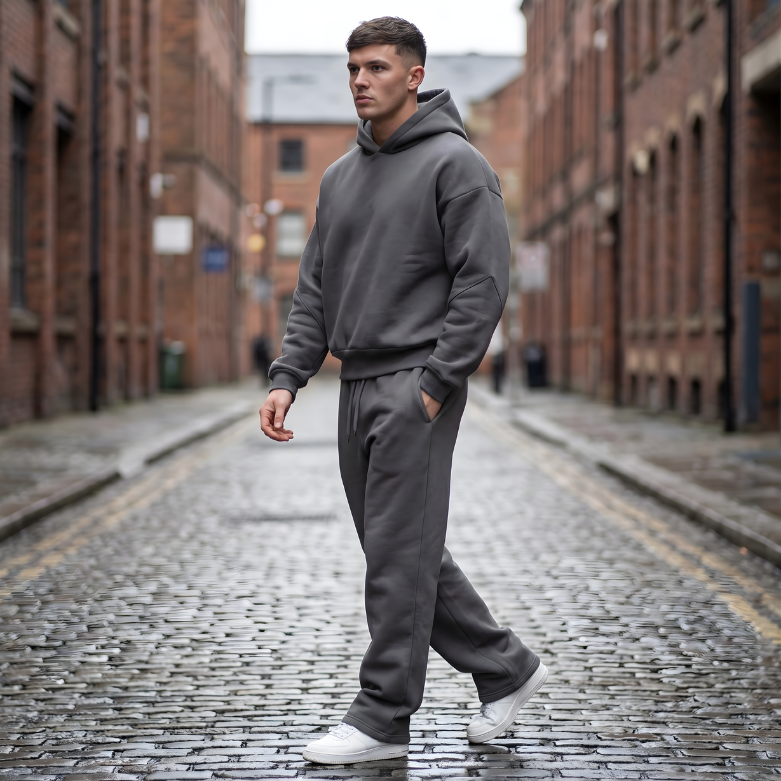 Heren Trainingspak Oversized - Hoodie en Joggingbroek Set, 2-Delig