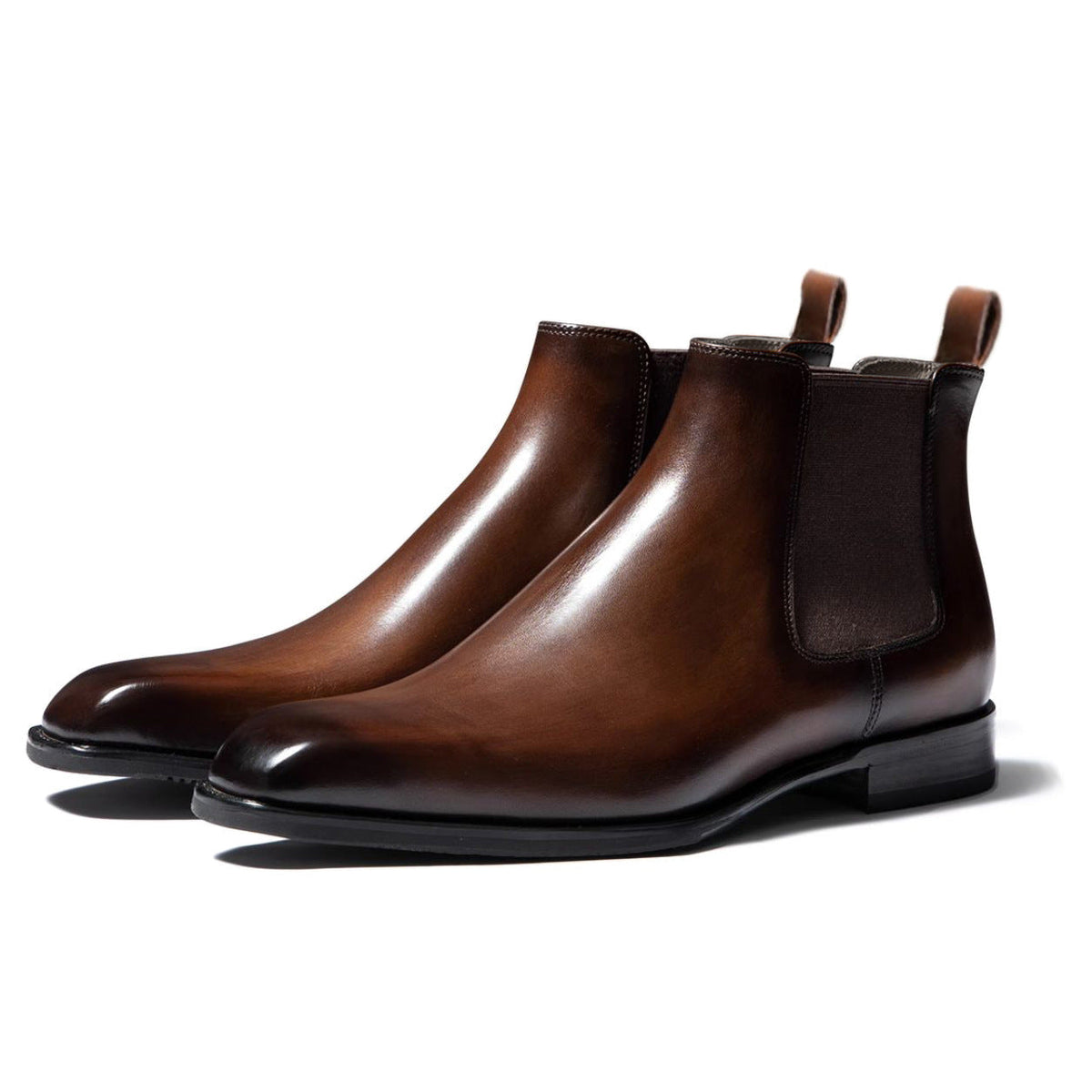 Heren Leren Chelsea Boots – Instaplaarzen met Elastische Zijkanten