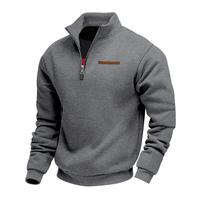Heren Fleece Sweater Met Half-Zip – Warm Comfortabel Sweatshirt