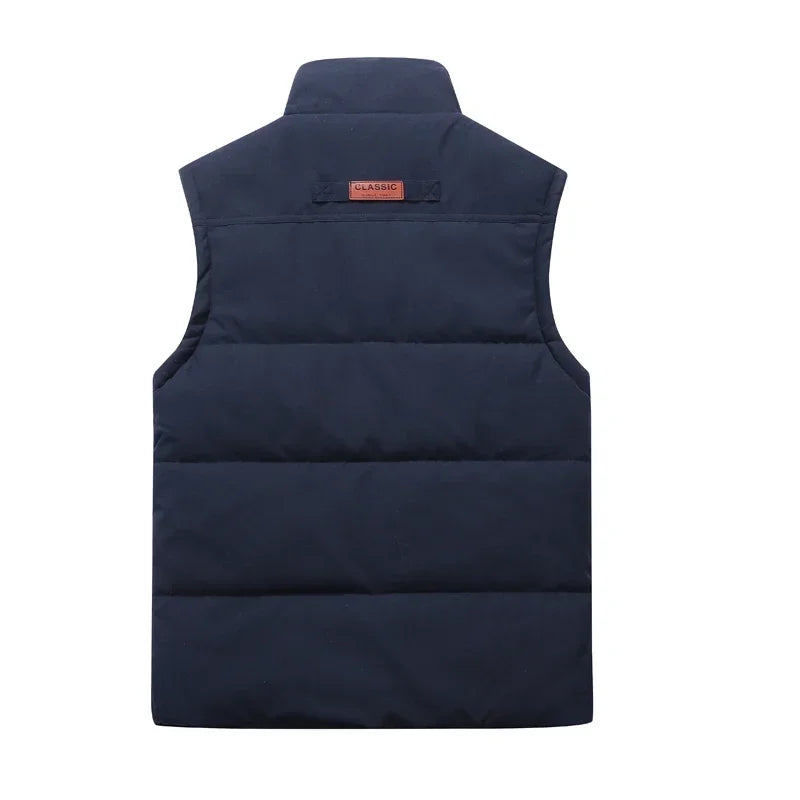 Heren Bodywarmer Gevoerd Gilet met Rits Heren Vest Casual