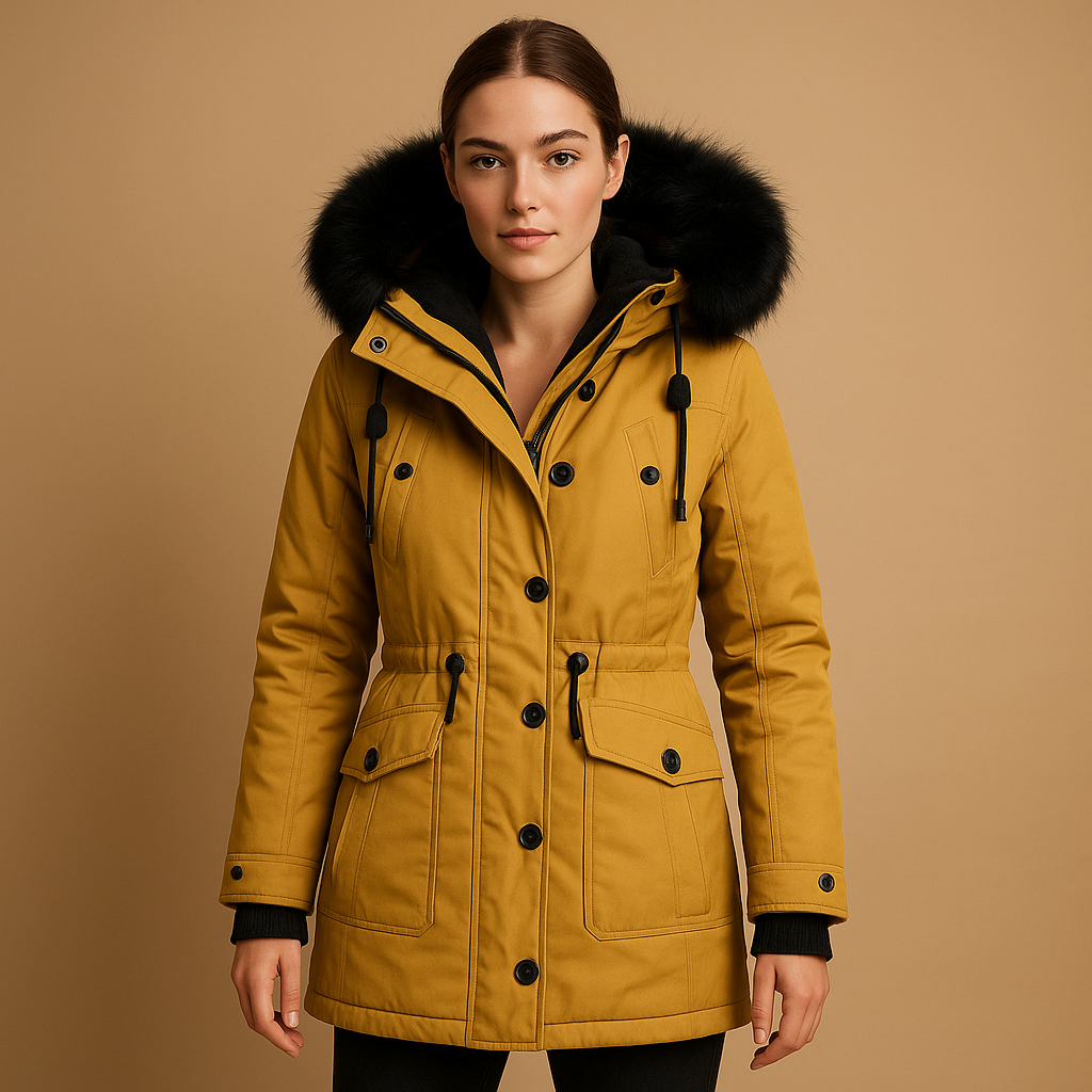 Lange Winterjas Dames – Waterdicht Met Warme kraag