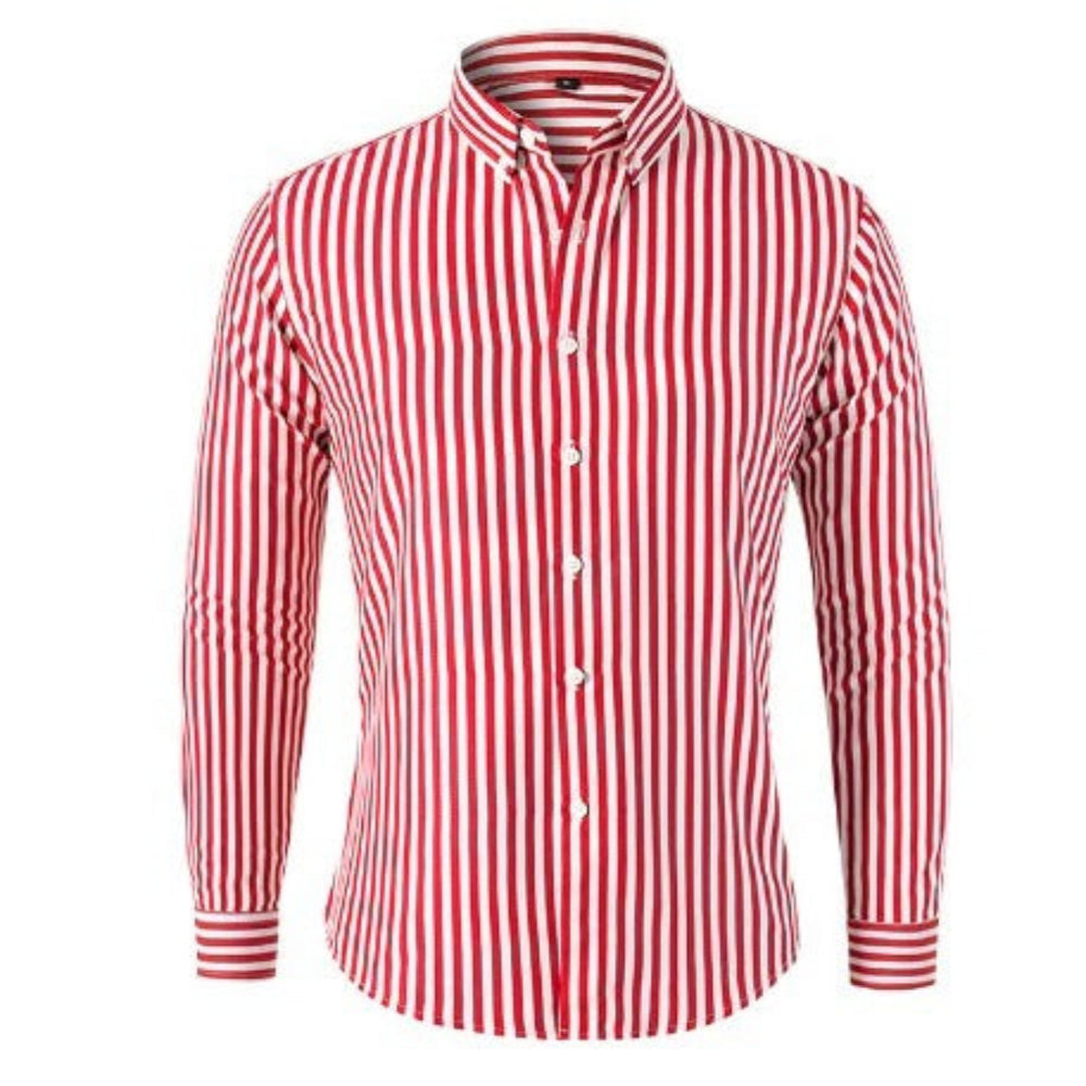 Heren Gestreept Overhemd – Casual & Net Lange Mouw