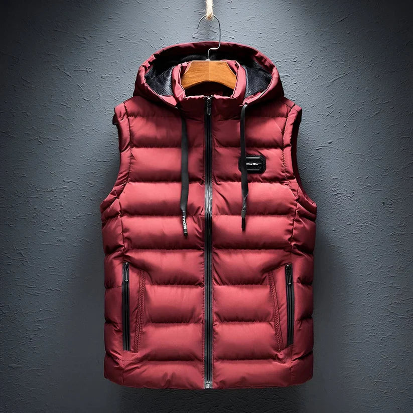 Marzio – Heren Bodywarmer Met Capuchon Modern Lichtgewicht Gewatteerd
