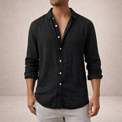 Finn – Linnen Hemd Heren Zomer Casual Overhemd Heren Luchtig Shirt