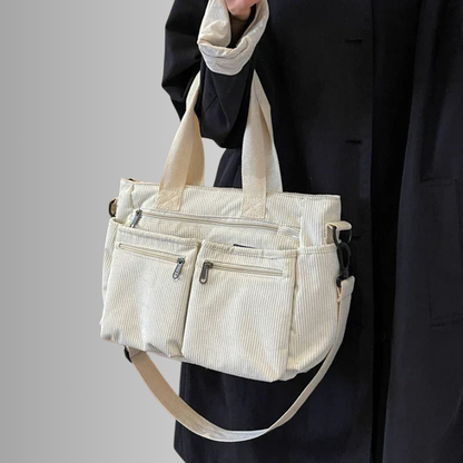 Dames Shopper Tas – Corduroy Schoudertas Groot