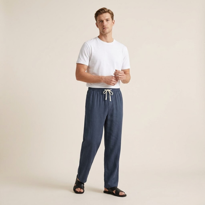 Cas – Linnen Broek Heren Zomer Luchtige Broek Heren Strandbroek Casual