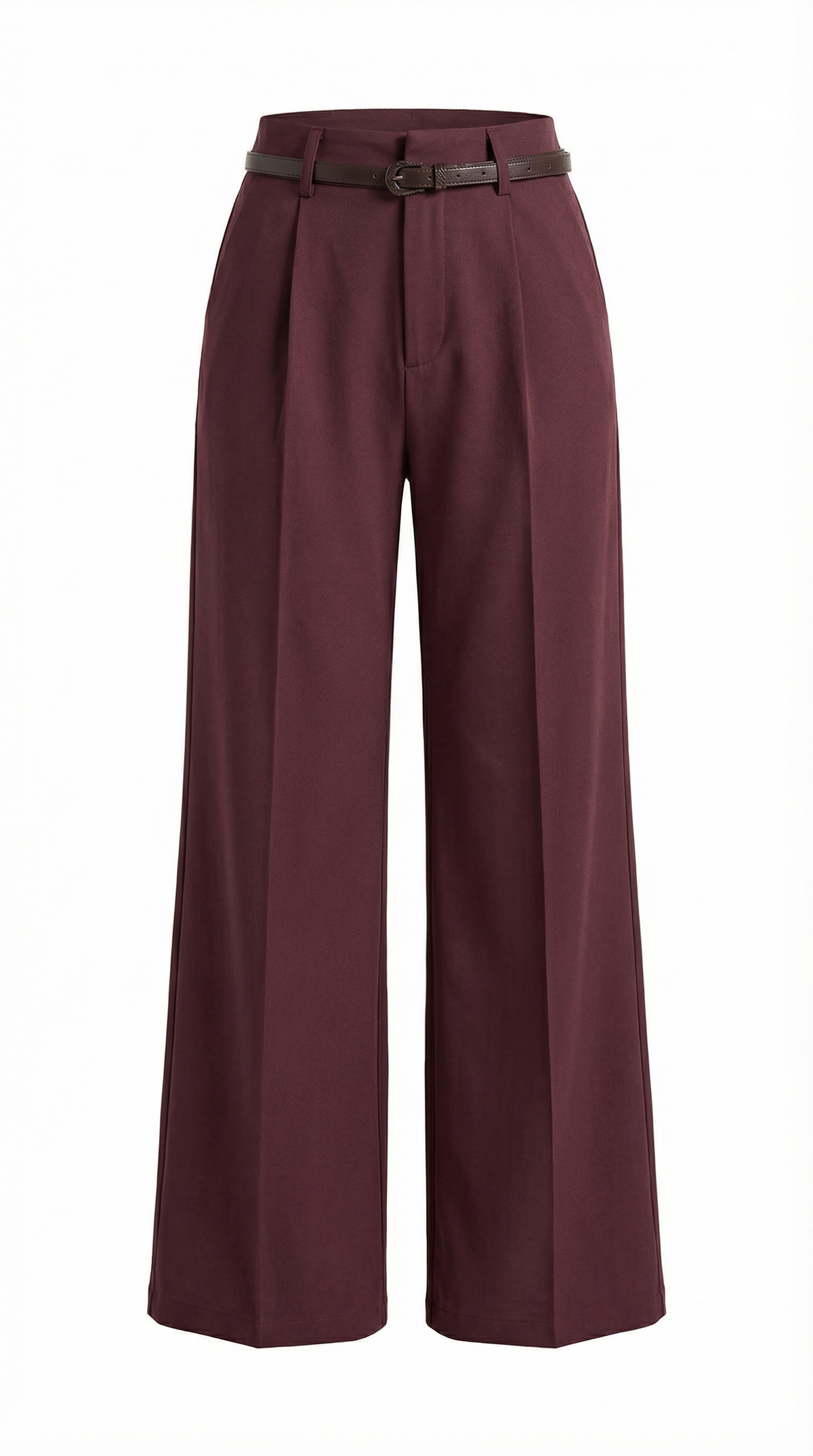 Dames Wide Leg Broek – Hoge Taille Met Ceintuur
