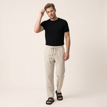 Cas – Linnen Broek Heren Zomer Luchtige Broek Heren Strandbroek Casual