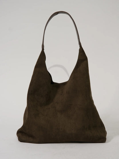 Dames Schoudertas Set – Suède Look Tas Met Clutch