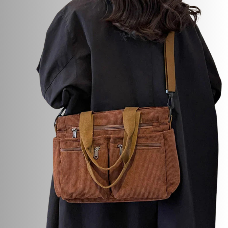 Dames Shopper Tas – Corduroy Schoudertas Groot