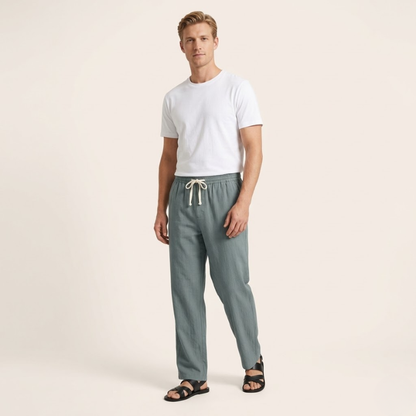 Cas – Linnen Broek Heren Zomer Luchtige Broek Heren Strandbroek Casual