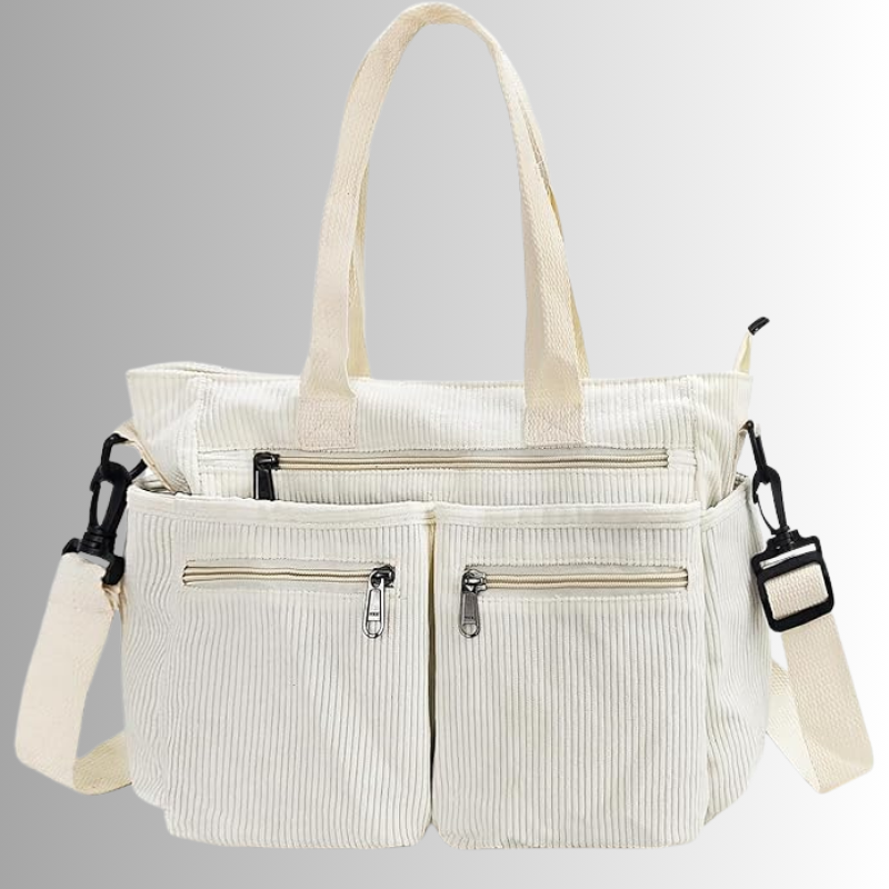 Dames Shopper Tas – Corduroy Schoudertas Groot