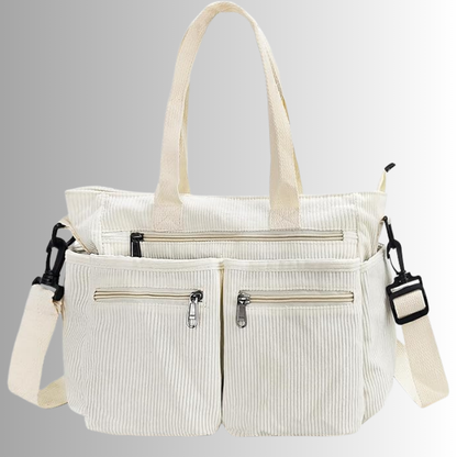 Dames Shopper Tas – Corduroy Schoudertas Groot
