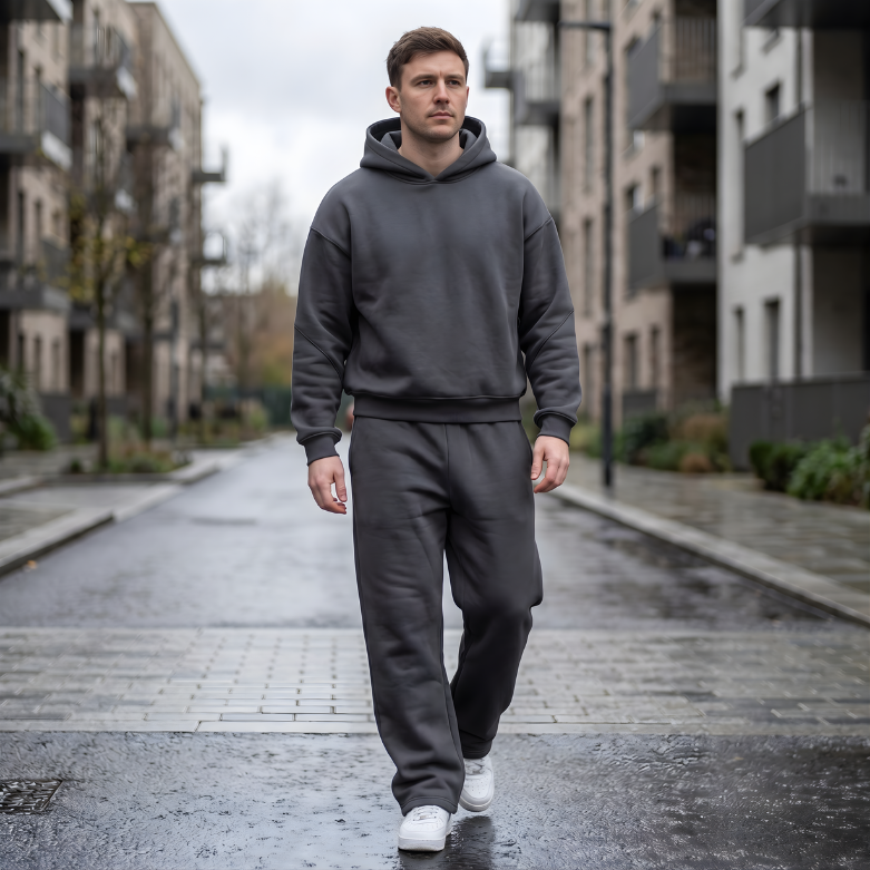 Heren Trainingspak Oversized - Hoodie en Joggingbroek Set, 2-Delig