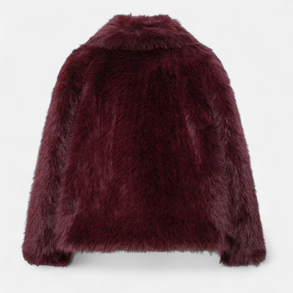 Dames Winterjas Elegant – Warme Fluffy Mantel