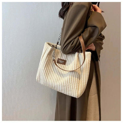 Ribbel Shopper - Ruime Damestas met Schouderhengsels