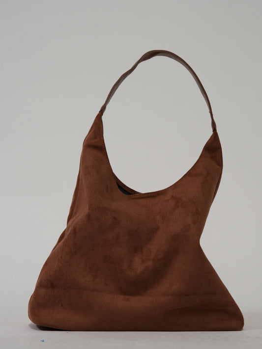 Dames Schoudertas Set – Suède Look Tas Met Clutch