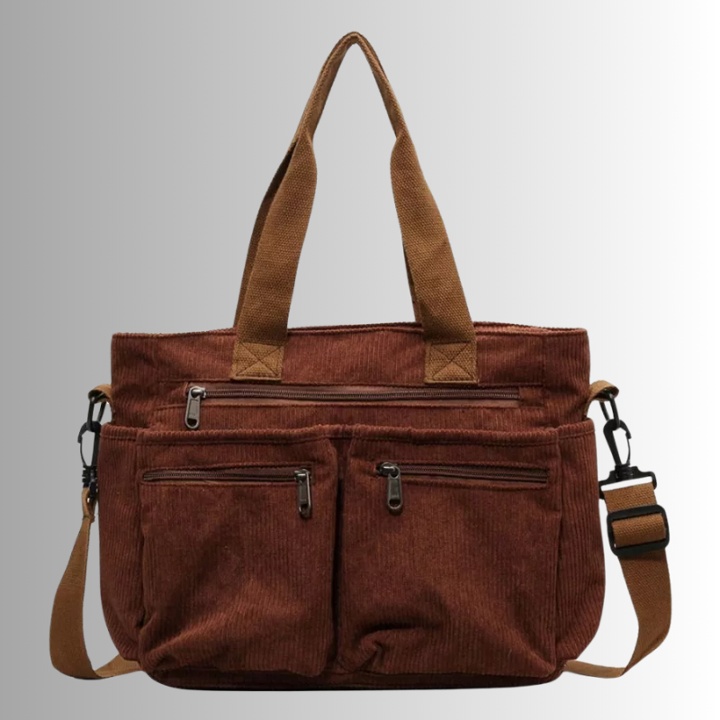 Dames Shopper Tas – Corduroy Schoudertas Groot