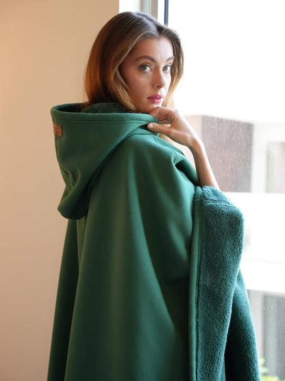Oversized Hoodie Deken met Capuchon - Zachte Fleece Draagbare Deken