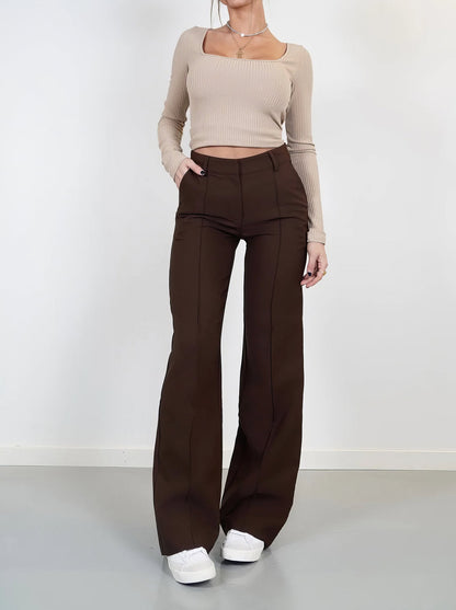 Lioren – Stijlvolle Wijde Broek Met Kreukvrije Finish en Tijdloze Pasvorm