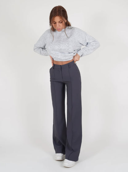 Lioren – Stijlvolle Wijde Broek Met Kreukvrije Finish en Tijdloze Pasvorm