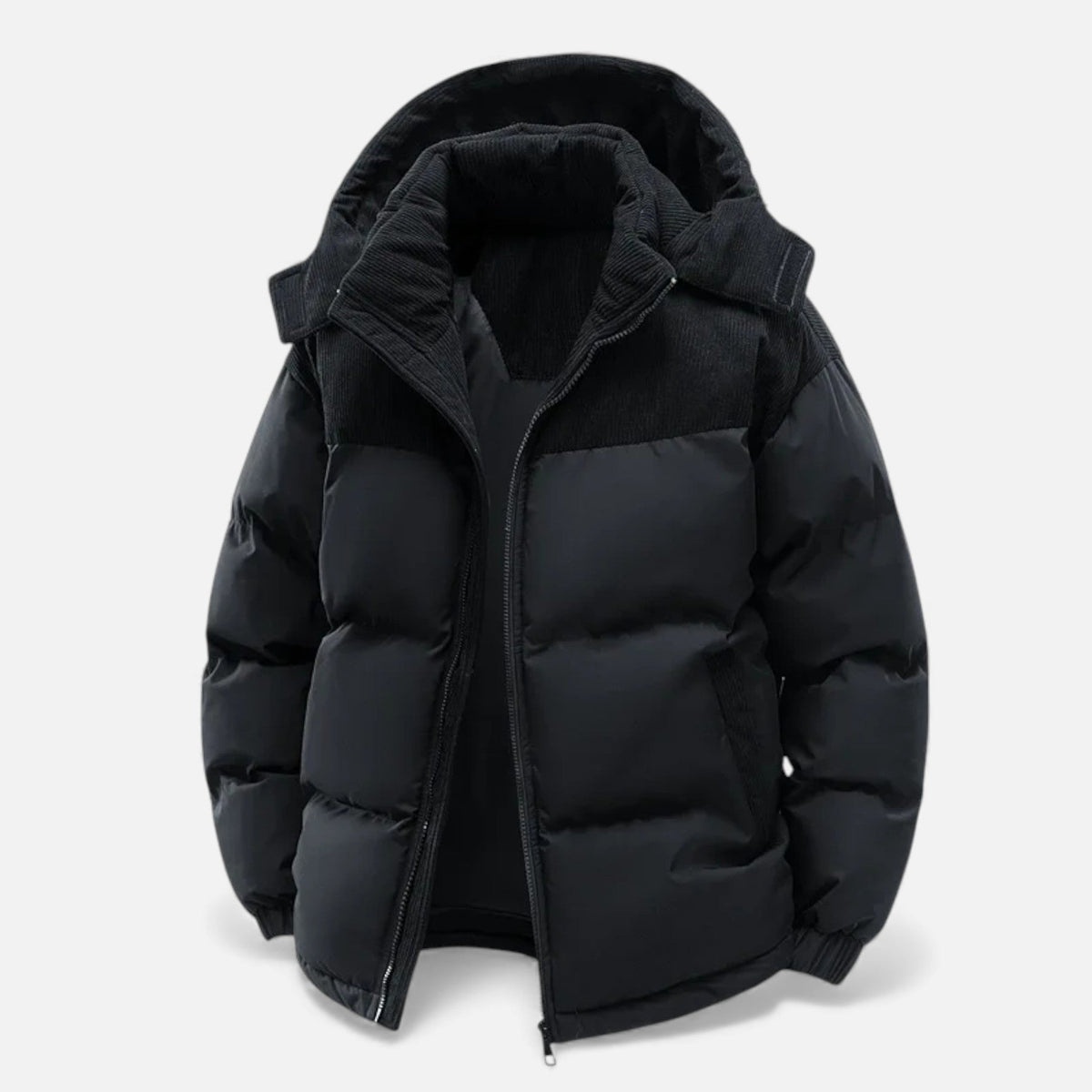 Heren Winterjas Warm – Fleece Gevoerd Winterjack Heren Met Afneembare Capuchon