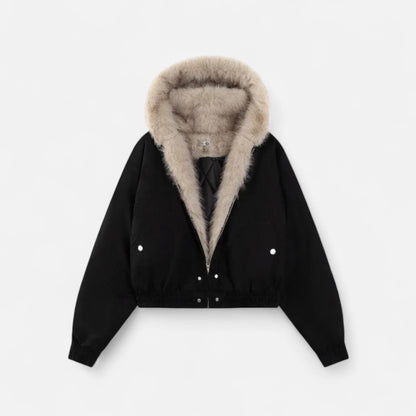 Dames Winterjas Met Kraag – Vintage Jas Dames Warm Elegant Winter