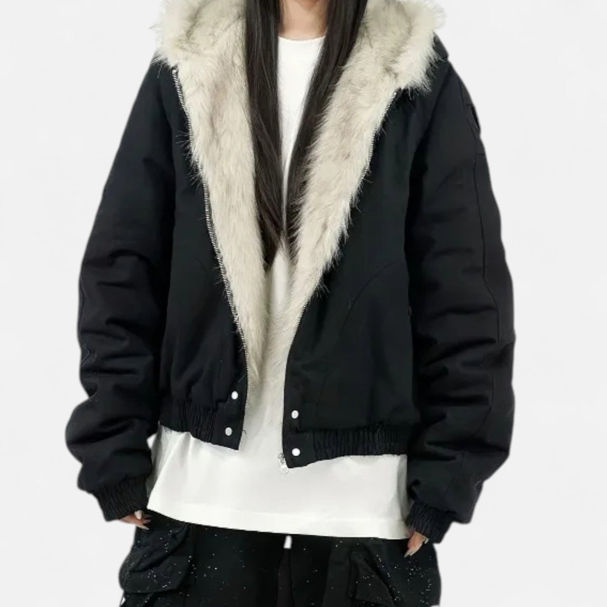Dames Winterjas Met Kraag – Vintage Jas Dames Warm Elegant Winter