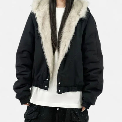 Dames Winterjas Met Kraag – Vintage Jas Dames Warm Elegant Winter