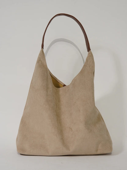 Dames Schoudertas Set – Suède Look Tas Met Clutch