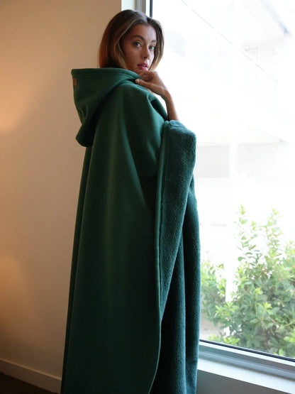 Oversized Hoodie Deken met Capuchon - Zachte Fleece Draagbare Deken