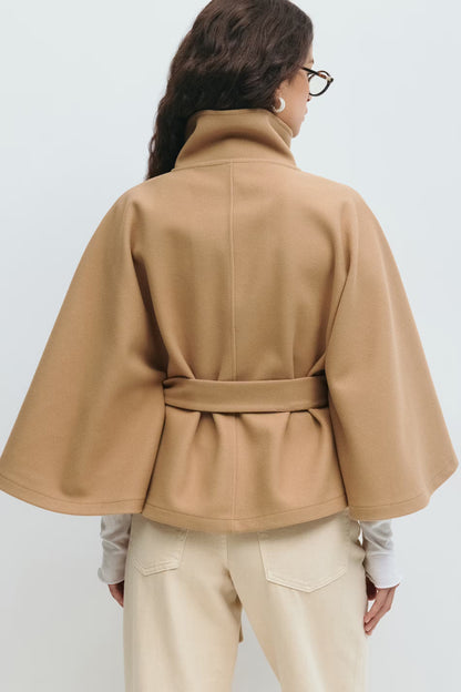 Virella – Dames Winterjas Cape Model Elegant Warm Losvallend Design