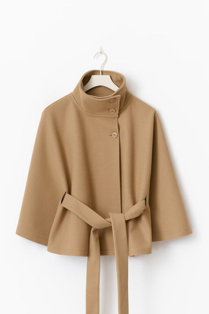Virella – Dames Winterjas Cape Model Elegant Warm Losvallend Design
