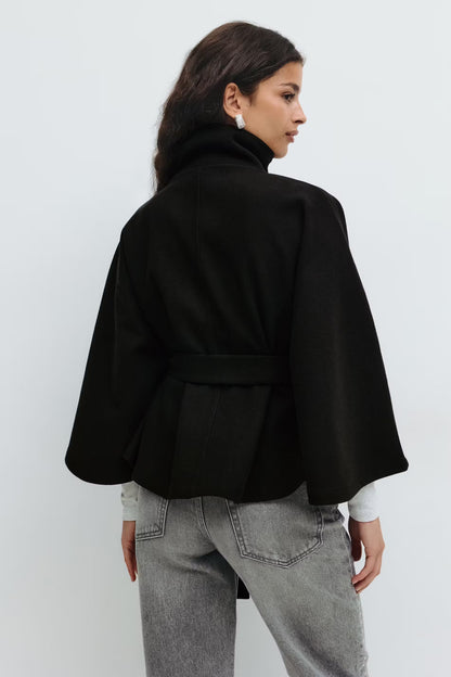 Virella – Dames Winterjas Cape Model Elegant Warm Losvallend Design