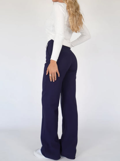 Lioren – Stijlvolle Wijde Broek Met Kreukvrije Finish en Tijdloze Pasvorm