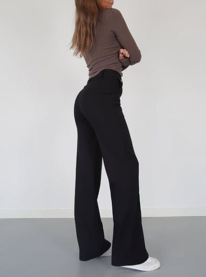 Lioren – Stijlvolle Wijde Broek Met Kreukvrije Finish en Tijdloze Pasvorm