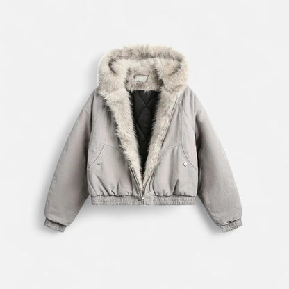 Dames Winterjas Met Kraag – Vintage Jas Dames Warm Elegant Winter