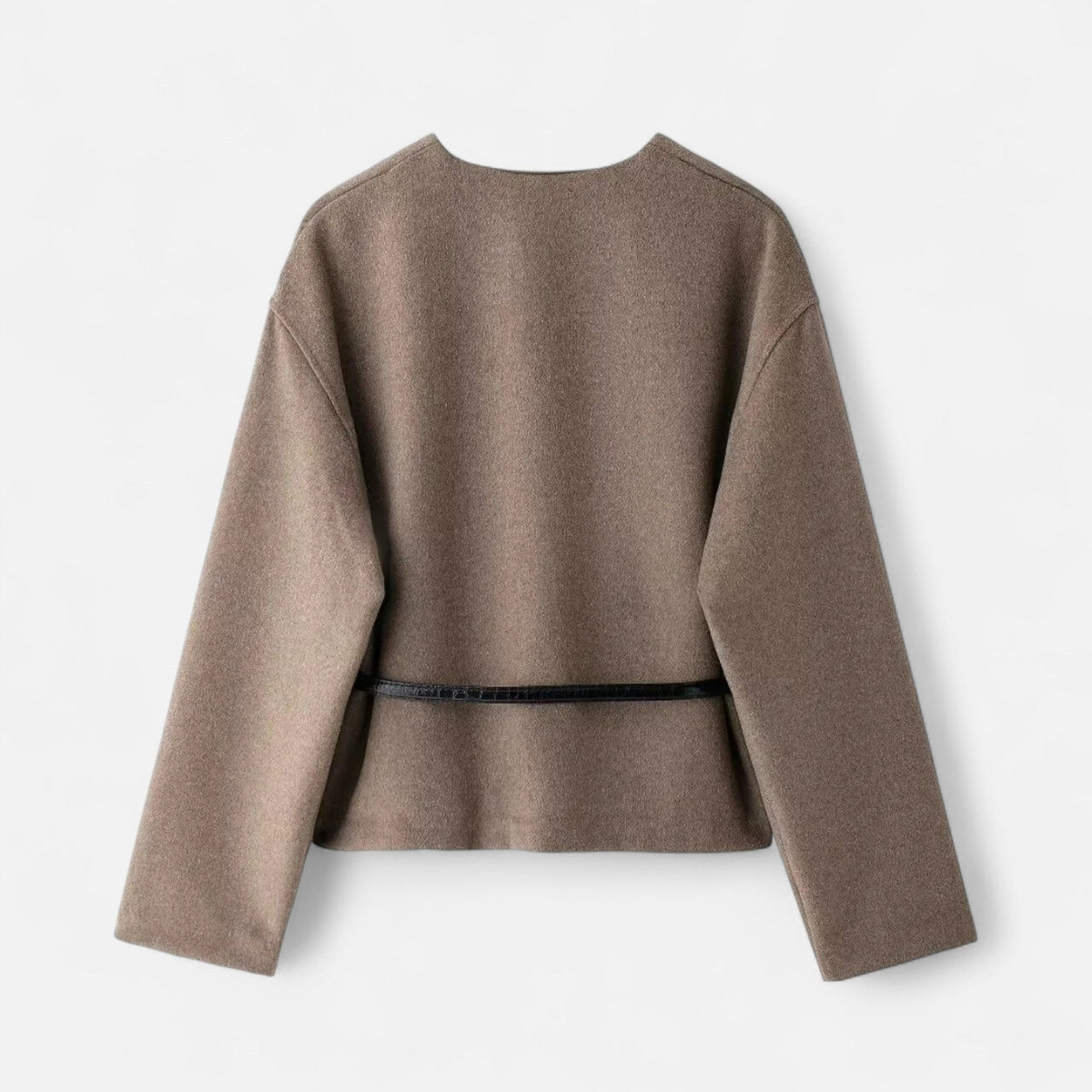 Dames Wikkeljas – Elegante Wrap-Coat Met Ceintuur