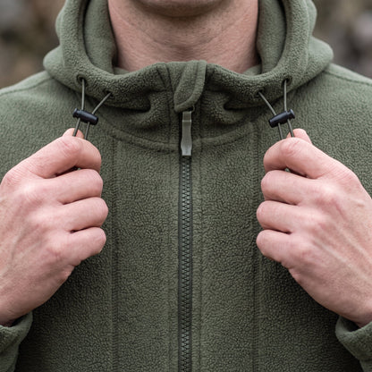 Heren Winddicht Fleece Jack met Capuchon - Gevoerd Fleecevest met Rits