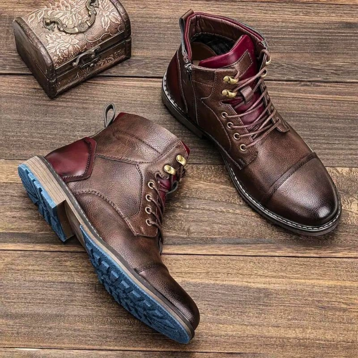 Gravon – Heren Enkelboots Vintage Look en Weerbestendig Design