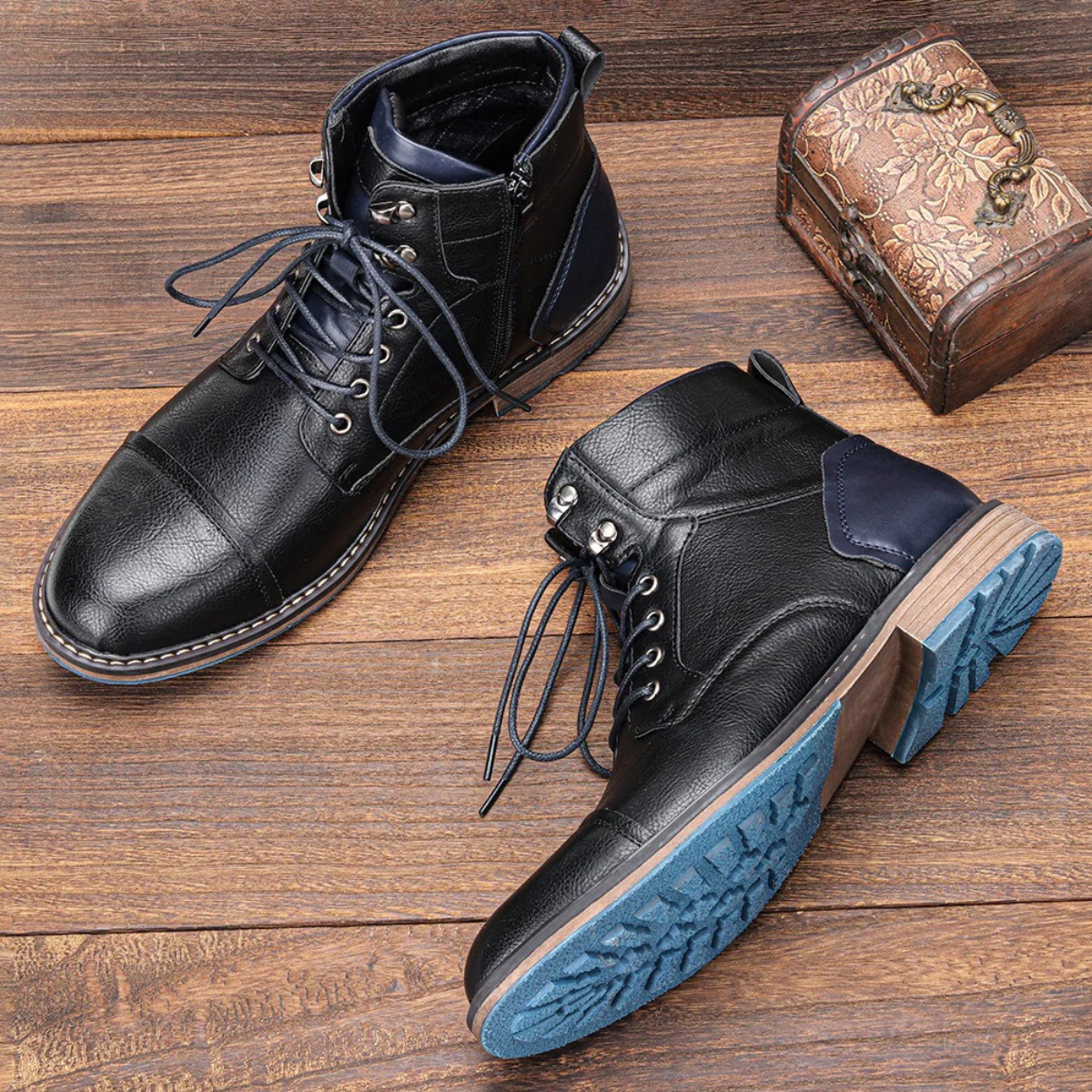 Gravon – Heren Enkelboots Vintage Look en Weerbestendig Design