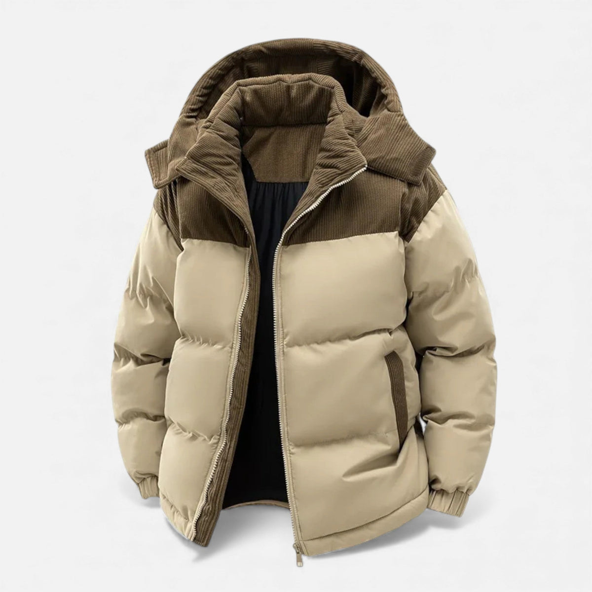 Heren Winterjas Warm – Fleece Gevoerd Winterjack Heren Met Afneembare Capuchon