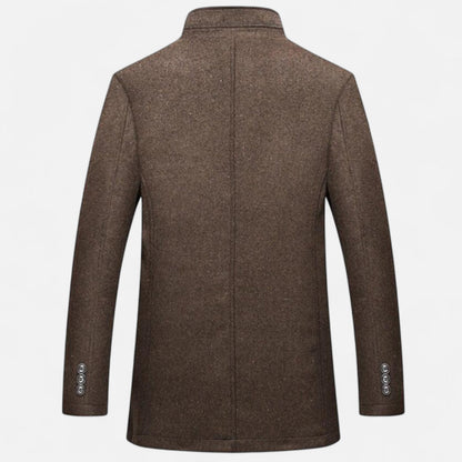 Heren Lange Overcoat Winter – Stijlvolle Klassieke Jas Heren Warm Slim Fit