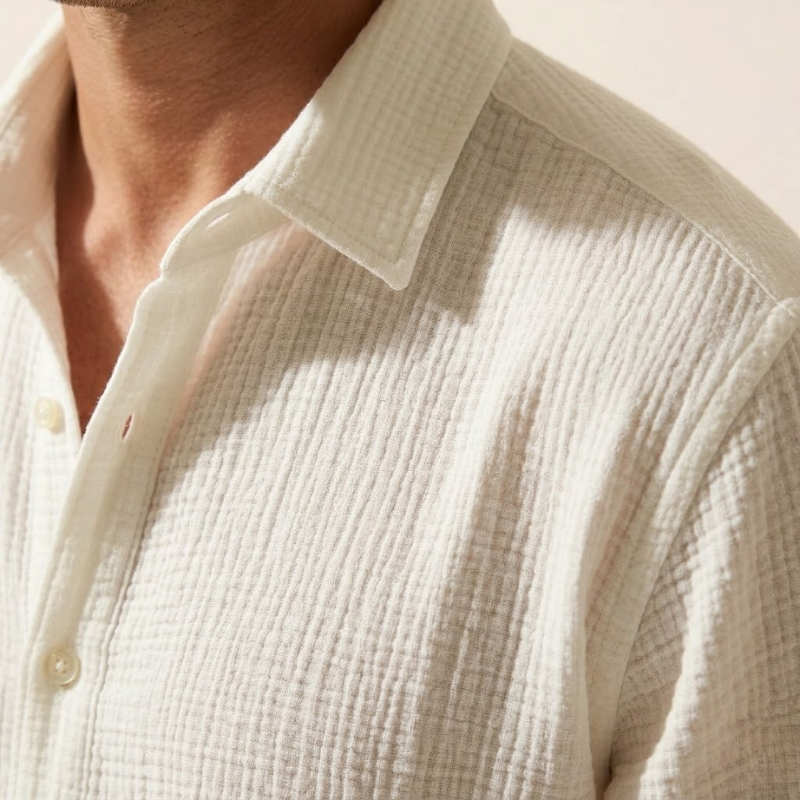 Jules – Heren Overhemd Katoen Casual Overhemd Heren Old Money Shirt Zomer