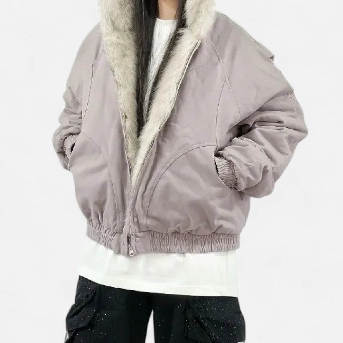 Dames Winterjas Met Kraag – Vintage Jas Dames Warm Elegant Winter