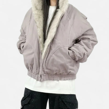 Dames Winterjas Met Kraag – Vintage Jas Dames Warm Elegant Winter