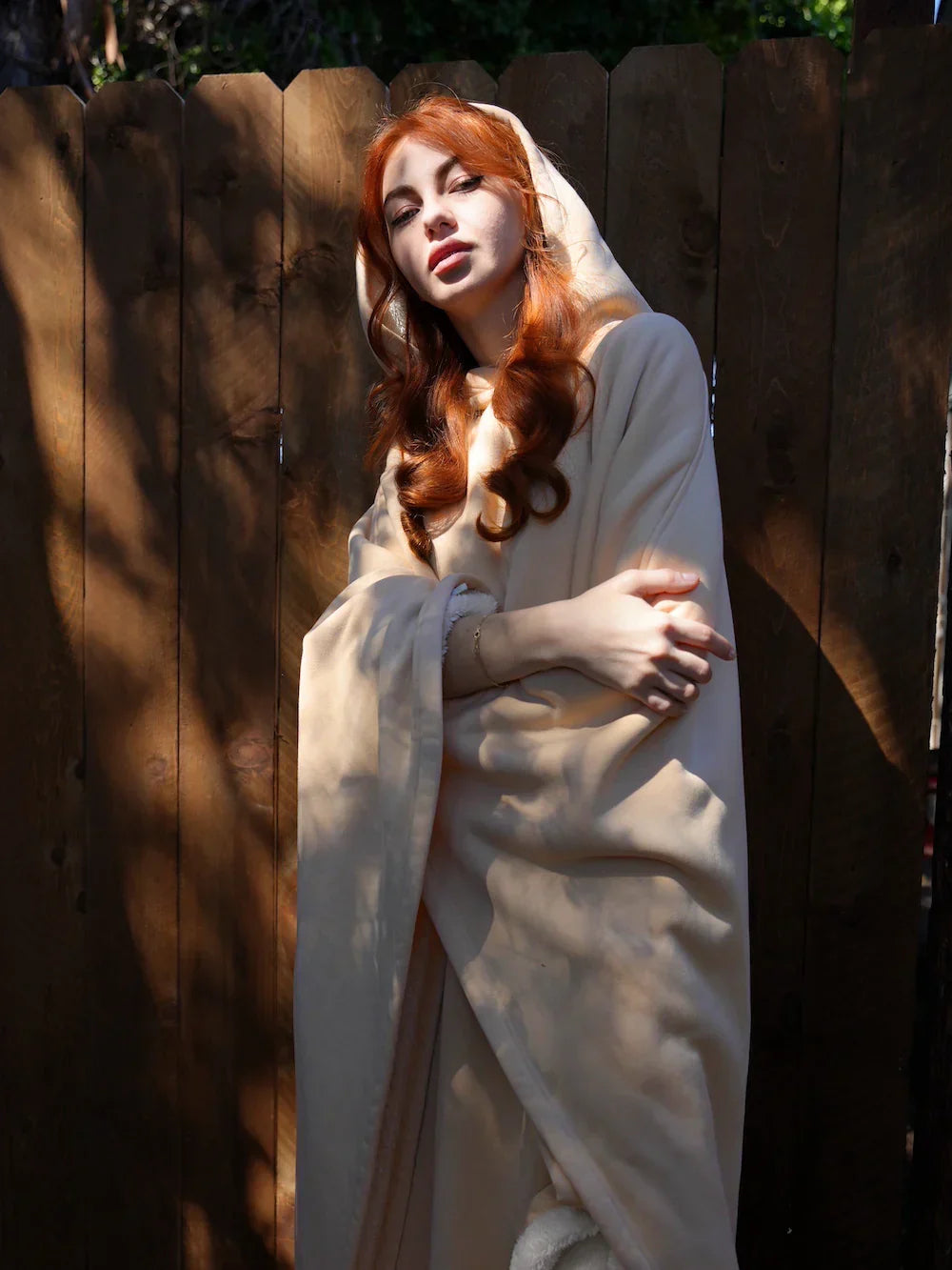 Oversized Hoodie Deken met Capuchon - Zachte Fleece Draagbare Deken