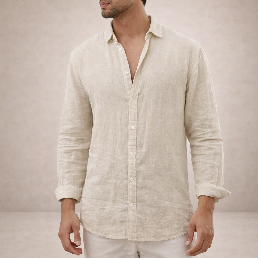 Finn – Linnen Hemd Heren Zomer Casual Overhemd Heren Luchtig Shirt