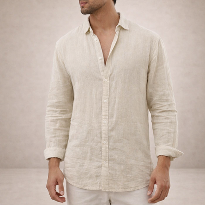 Finn – Linnen Hemd Heren Zomer Casual Overhemd Heren Luchtig Shirt